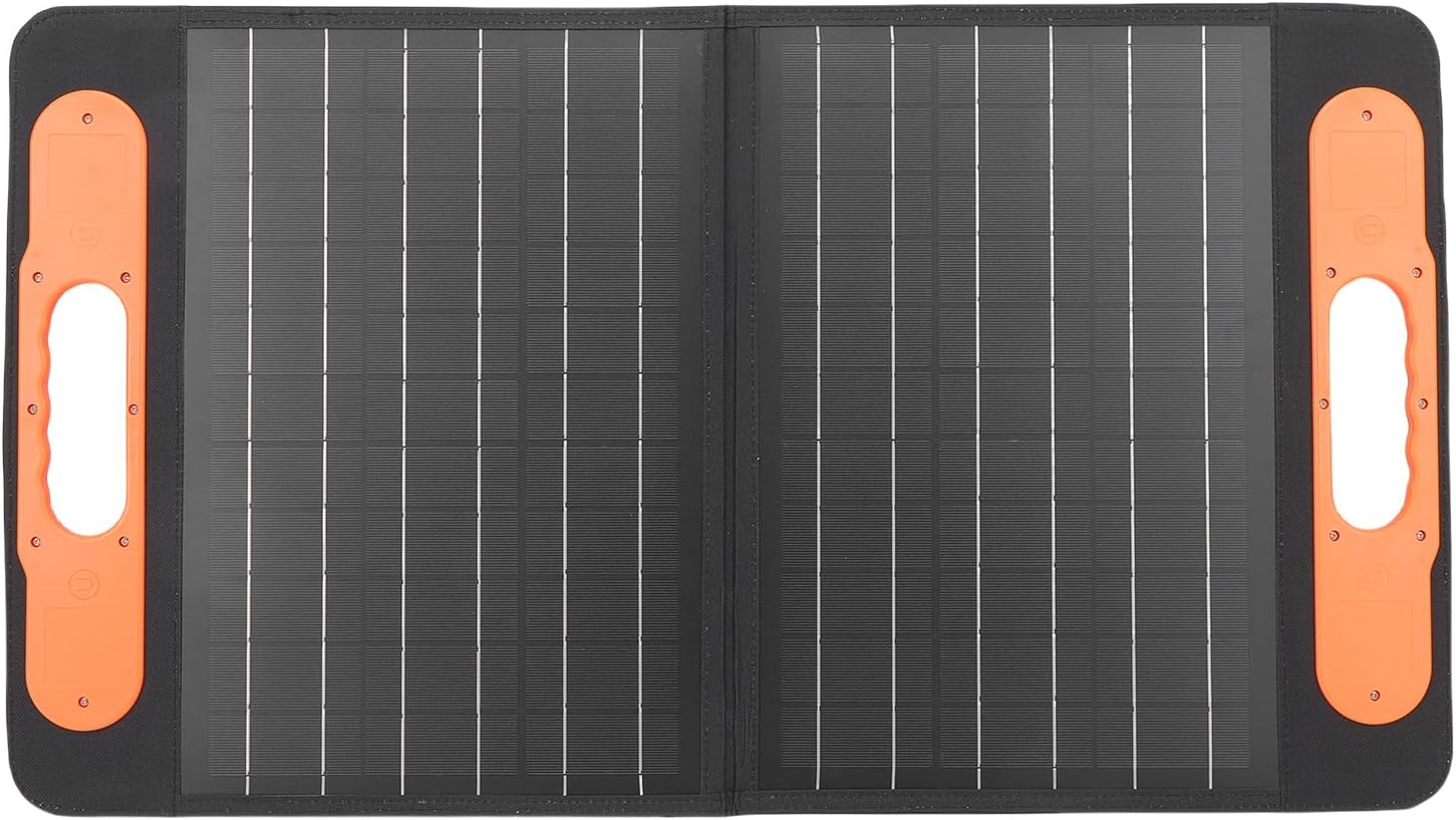 WALFRONT Portable Solar Panel Charger, 100W Foldable Solar Charger with Dual Outputs for Smartphones, & High Efficiency for Camping and Hiking