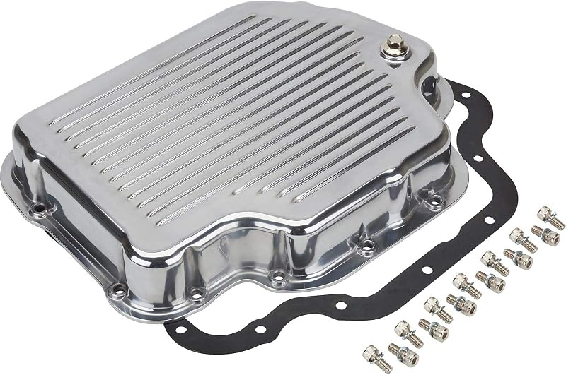 Cárter de transmissão TH400 Speedway Motors em alumínio aletado polido – profundidade original