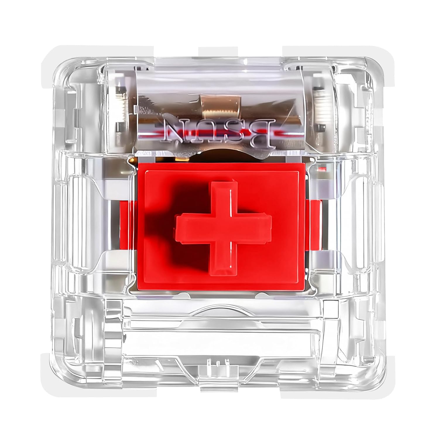 Granvela Cross-Stem MX Red Switches, 3-Pin Linear RGB, 10 Pack