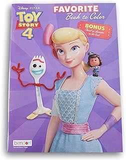 Toy Story 4 Favorite Book to Color - 32 Pages with Bonus Stand-Up Giggle McDimples on The Back, Multi, Small