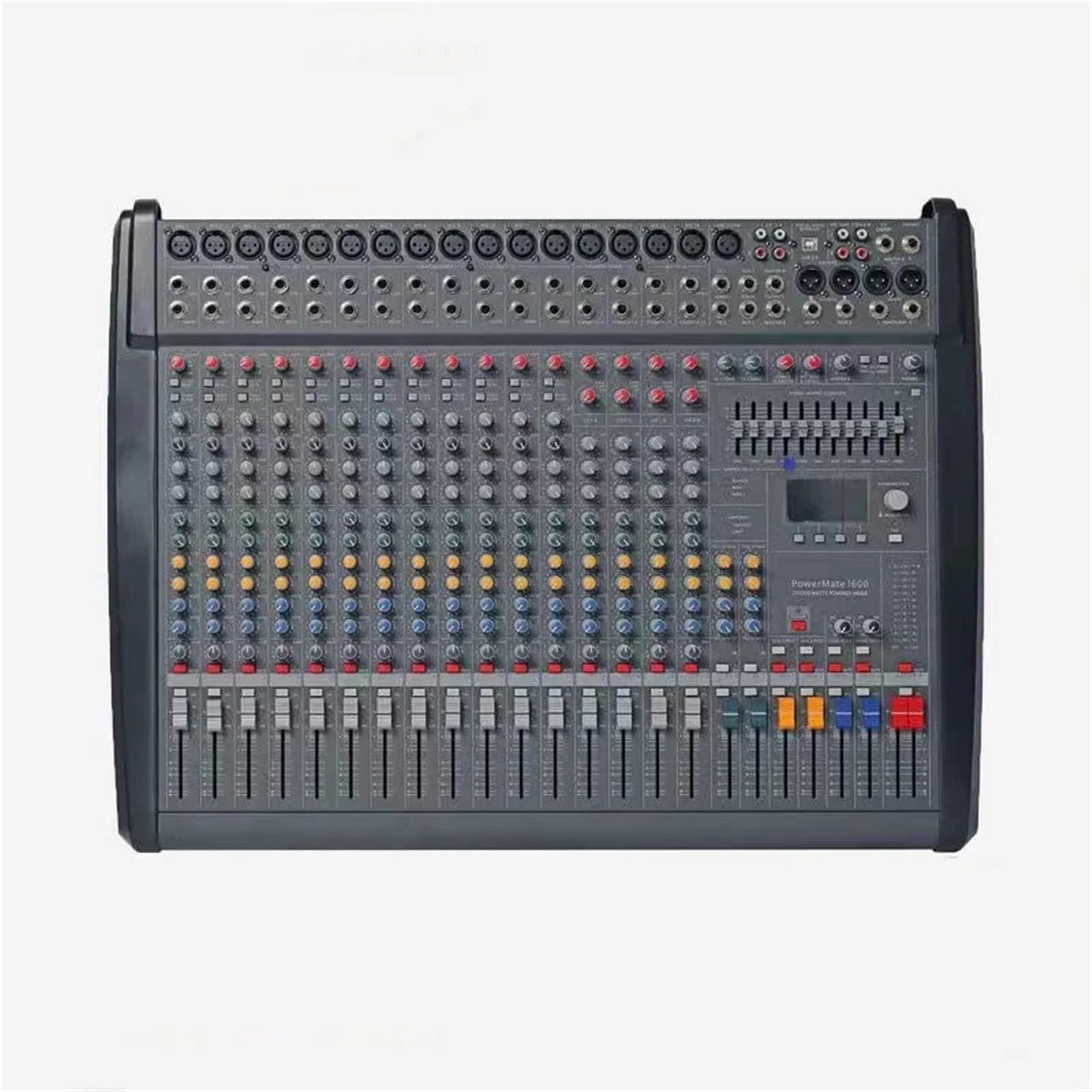 Controladora DJ, Mezclador de DSP de 16 canales y 99 canales, controlador DJ con reverberación, grabación y mezcla, con Bluetooth 5.0, controlador DJ de rendimiento profesional.(PM1600-3)