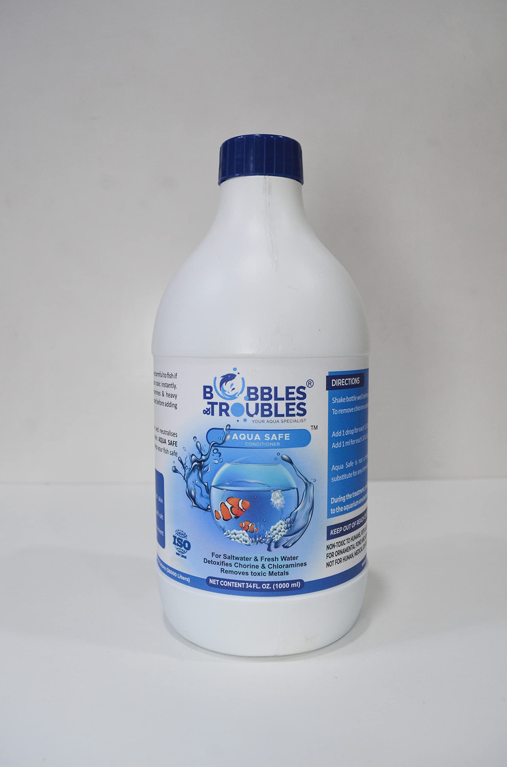 Bubbles N Troubles Aqua Safe Water Conditioner 34 fl. oz. (1000ML)