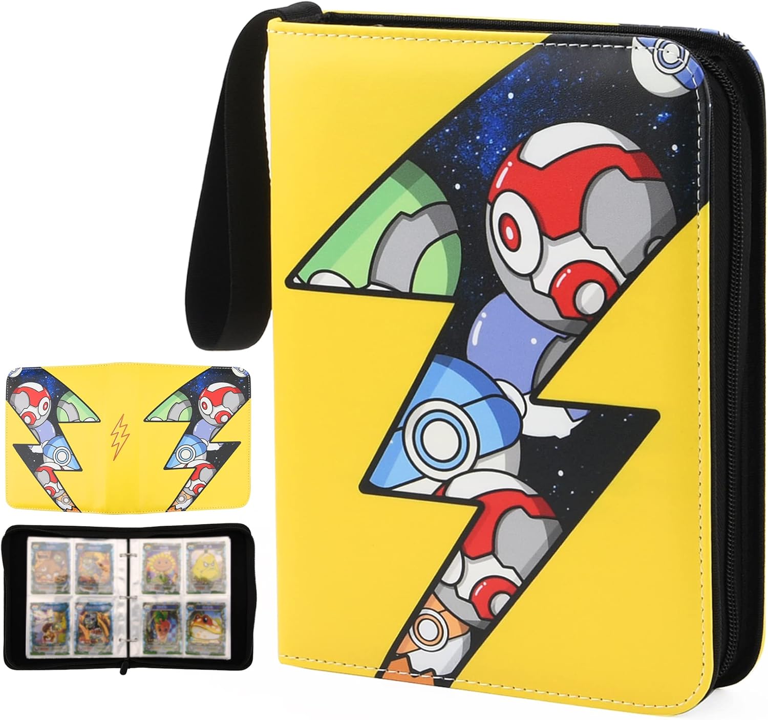 Sanrolax Trading Card Binder, 4 Pocket 65 Pages Holds Up to 520 Cards