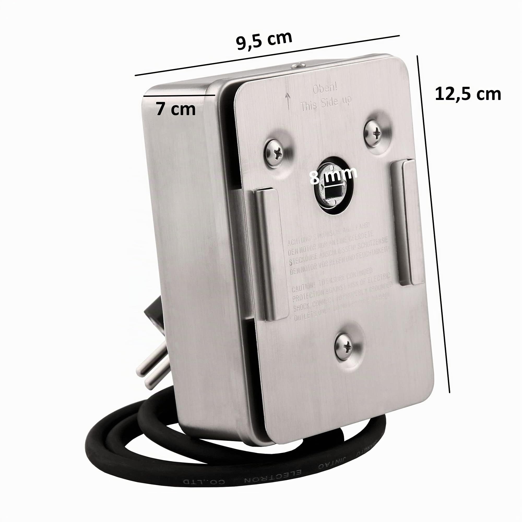 BBQ-Toro Moteur en acier inoxydable pour broche rôtissoire, tournebroche, etc. 2 tr/mim 50 Hz 4 W
