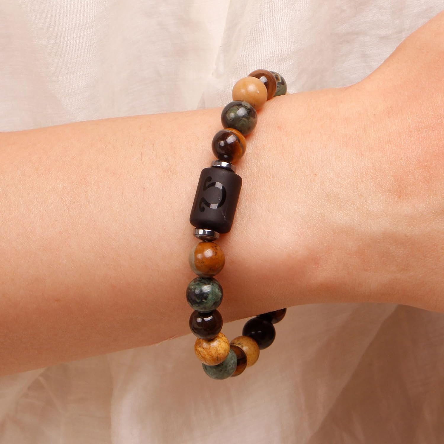 Zodiac Bracelet Gemstone beads bracelet for women Constellation Horoscope Chakra Relief Stress Stretch Bracelet Jewelry Gift - Image 5