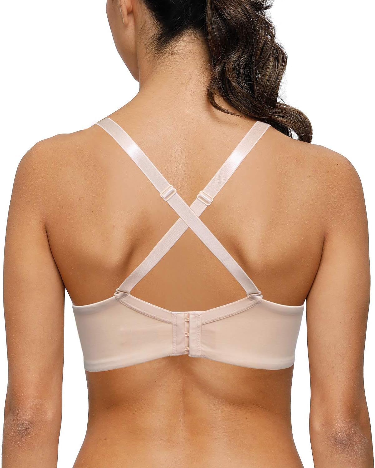 YANDW Pushup Bras for Women Thick Padded add 2 Cups Push Up T Shirt Bombshell Bra for Small Breasts Plunge