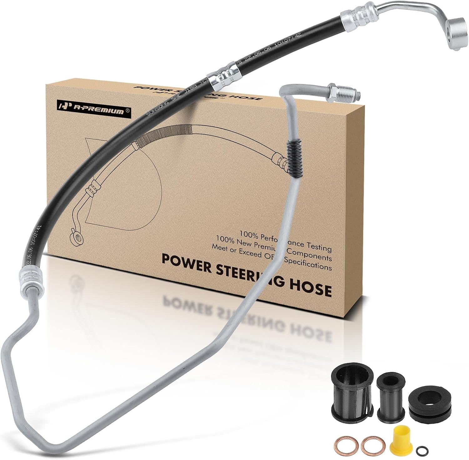 A-Premium Power Steering Hose Pressure Hose Line Assembly Compatible with Hyundai Genesis Coupe 2010-2014 L4 2.0L Pump To Rack