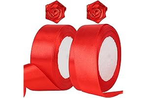 2 Roll 1 Inch Red Ribbon: Perfect for All Your Crafting and Decorative Needs