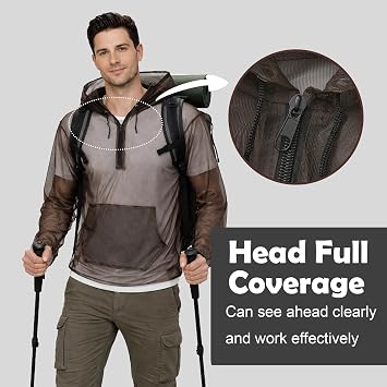 Aventik No-See-Um Mesh Mosquito Jacket Mosquito Pant for Outdoor, Multiple Sizes to Fit Everyone Stay Safe and Cool