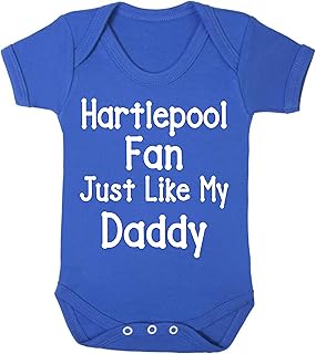 All About The Print Baby,Clothing,Baby Boys 0-24m,Bodysuits & One-Pieces,Bodysuits Hartlepool Just Like Daddy Football Fan Baby Grow Vest Boy Girl Gift Romper Newborn Shower
