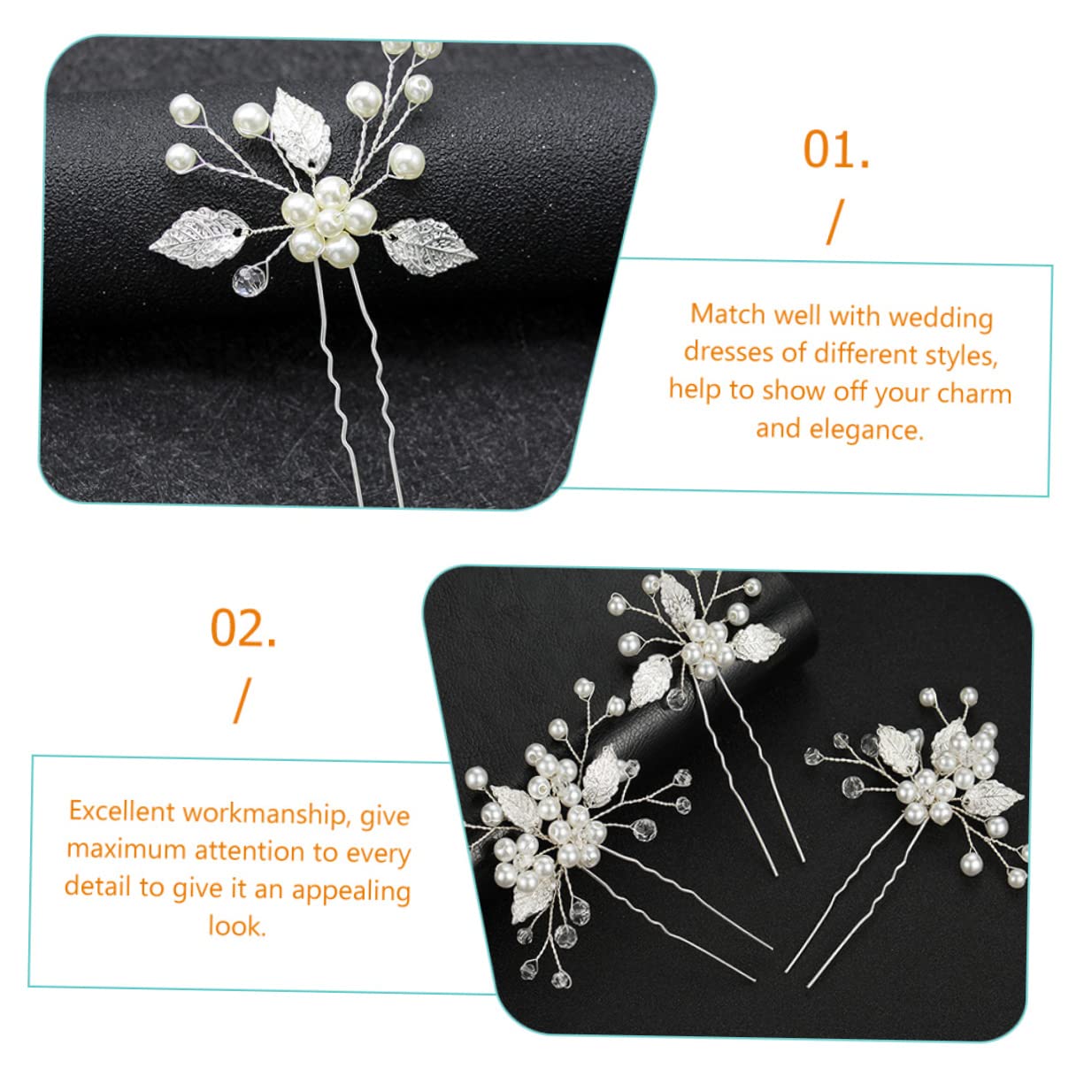 Housoutil 15 Piezas tocado de horquilla accesorios para el cabello de fiesta tocado de boda para novia tiara pasadores de pelo pasador de pelo de la boda palo de pelo nupcial Oro y plata