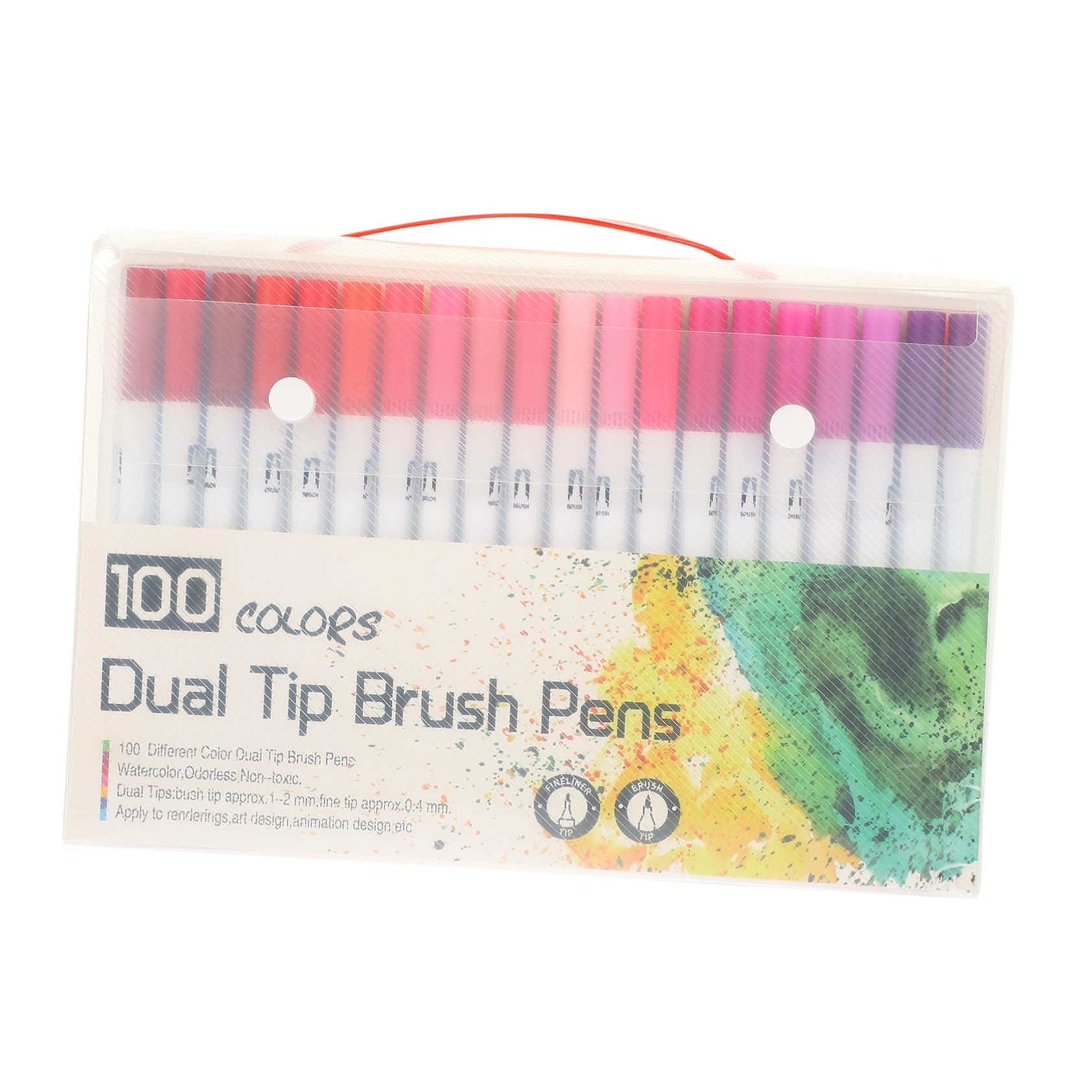 VILLCASE 100pièces Feutres Graffiti et Feutres à Pointe Pinceau pour Coloriage Peinture et Dessin à Double Pointe pour Carnets et Projets DIY