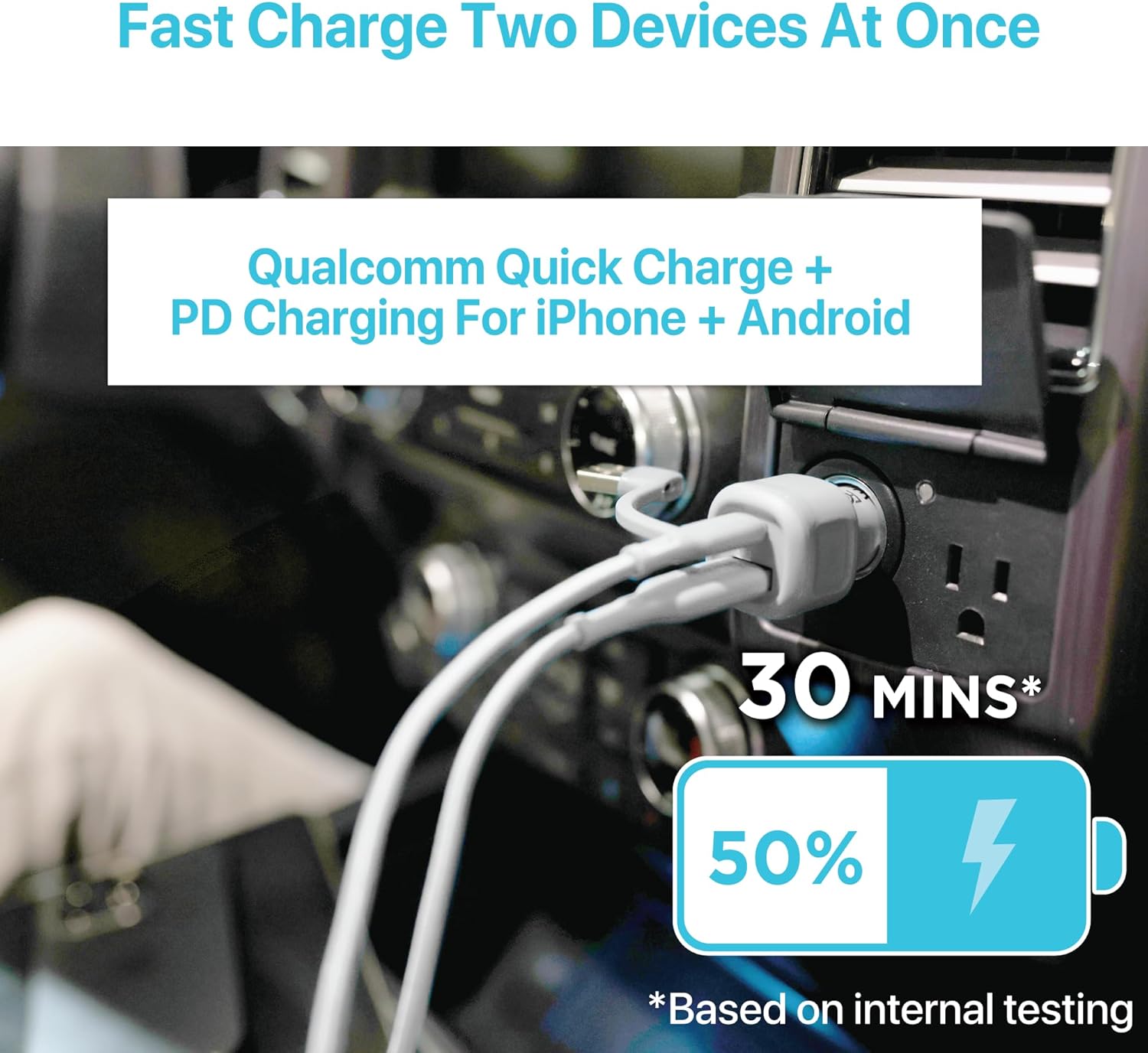 BLACK+DECKER On-The-Go Power Bundle: 20W GaN USB-C Wall Charger + 38W Dual-Port Fast Car Charger