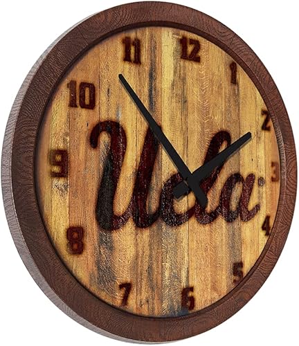 Miniatura 274 de The Fan-Brand NCAA Oklahoma Sooners: Faux Barrel Top Wall Clock Sports Team Bar Sign Décor - Home Man Cave, Party Decoration - Made On Demand
