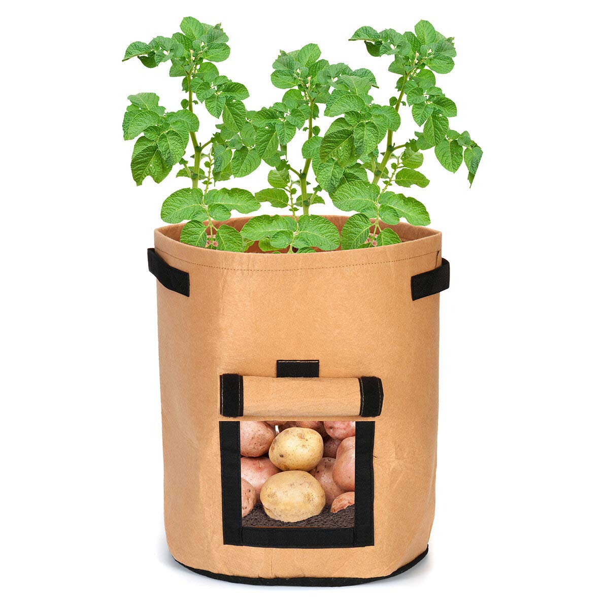 Lot de 3 sacs de plantation pour pommes de terre kaki 37 l