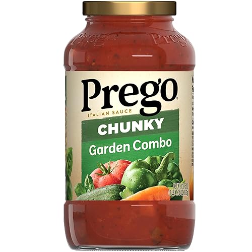 Prego Chunky Garden Combo - Salsa de pasta, tarro de 23.75 onzas