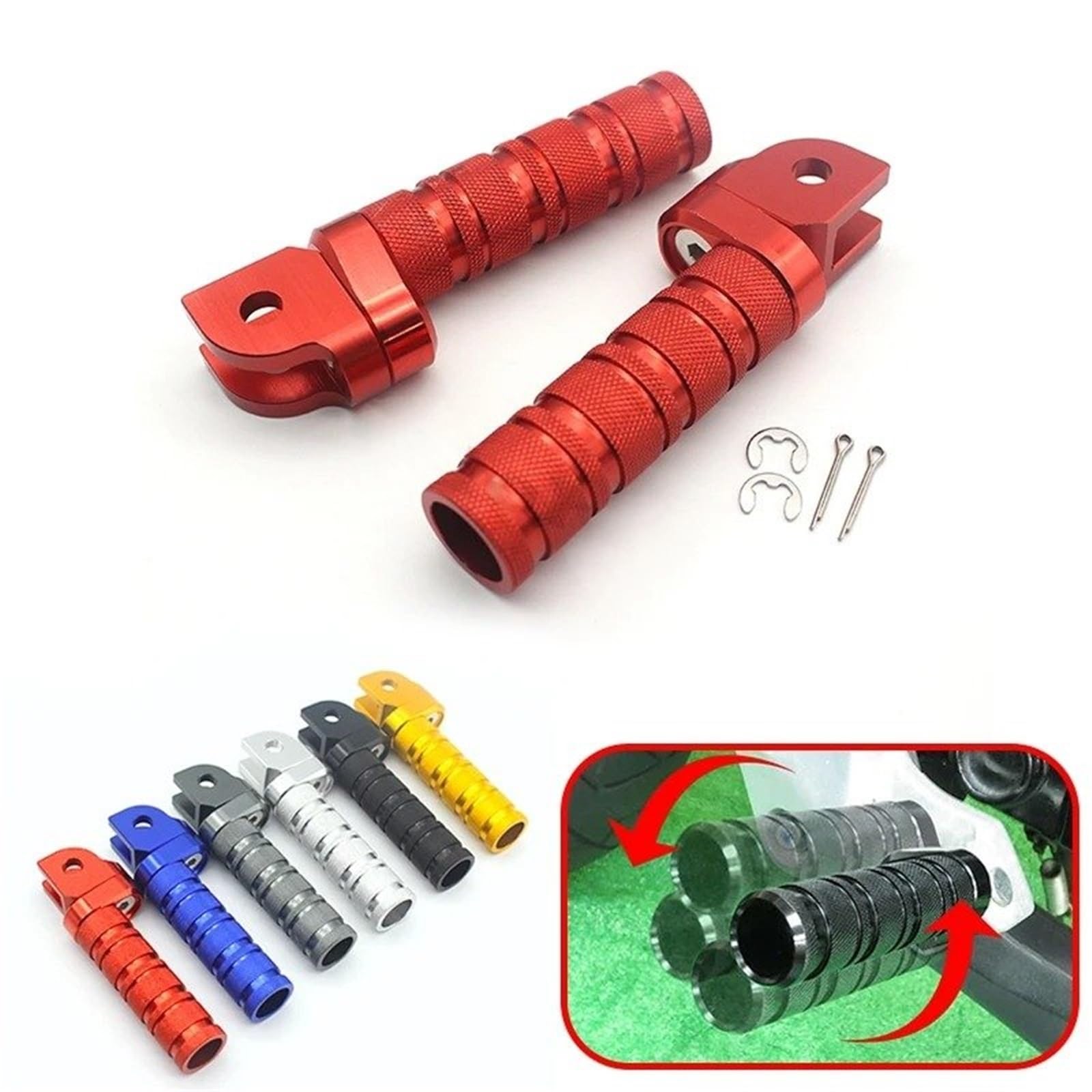 Moto Pedaline Pedane Poggiapiedi Per HORNET 600 250 HORNET900 VTR1000SP CB1300SF/SB Poggiapiedi Anteriori Regolabili CNC(Titanium)