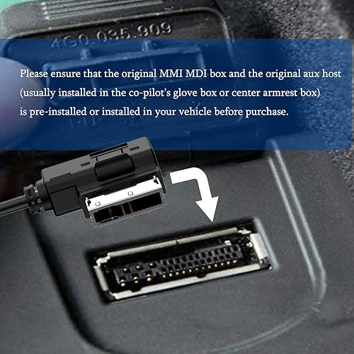 Miniatura 4 de Cable macho de entrada auxiliar de audio de Mercedes Benz, Hain 0.138 in Aux en adaptador para MB W203 AC289