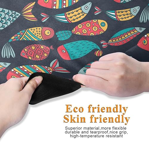 Miniatura 2 de Blueangle Linda esterilla de yoga de pez, textura antideslizante, tapete de yoga ecológico, tapete de ejercicio y entrenamiento para yoga, pilates y