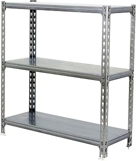 SimonRack Simonclick Metal Garage Shelving Unit with 3 Shelves, 200 kg of Bending Point, 900 x 1200 x 400 mm, Garage Shelving Unit, No Screws, Galvanised