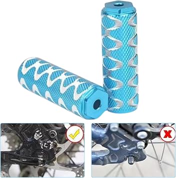 1Pair Bike Pegs: Aluminum Alloy Bike Pegs for Mountain Bike E-Bike Adult Boy Girl Footrest, Anti-Skid Foot Pedals BMX Pegs Wear-Resistant Bicycle Repair Accessory