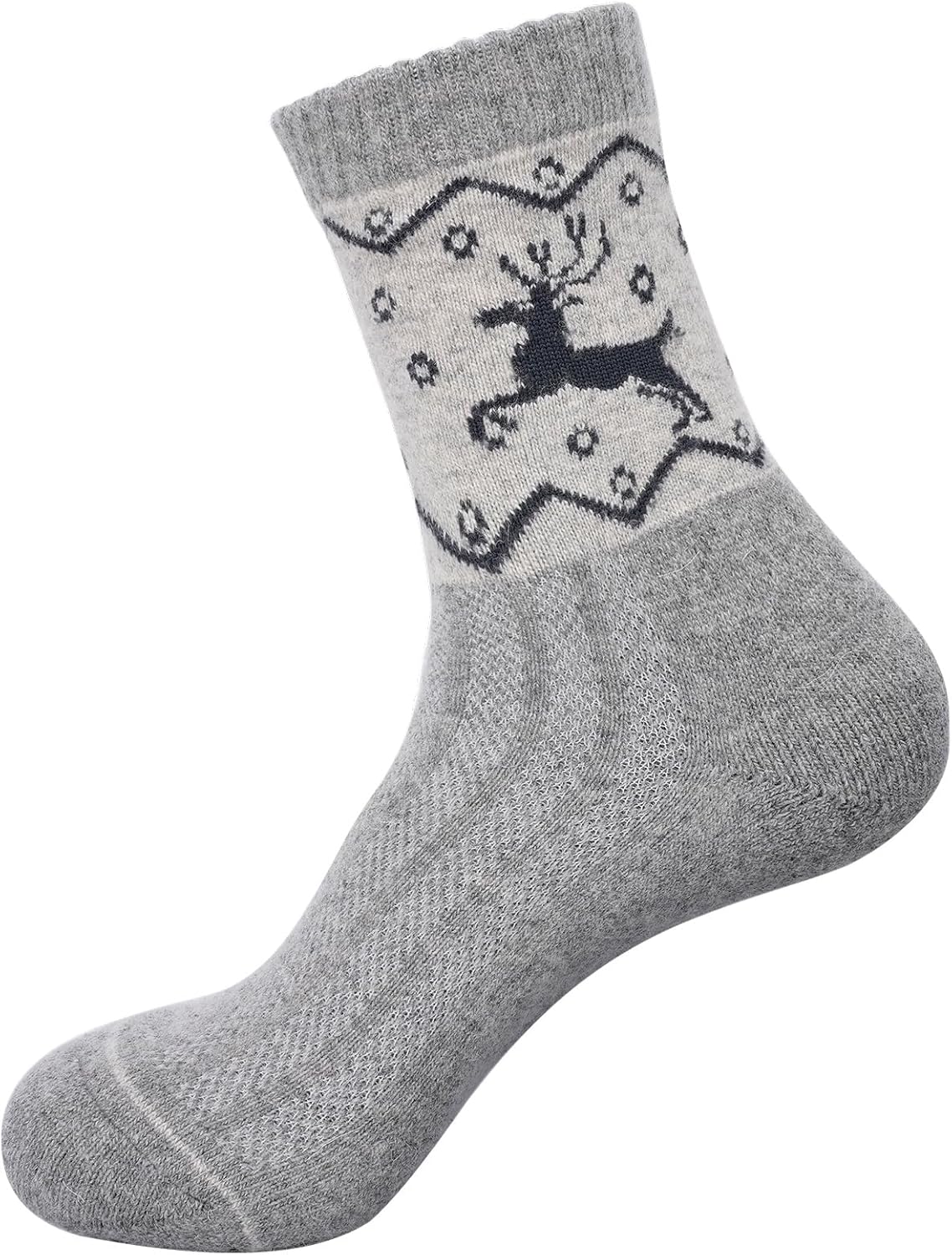 90% Mongolian Wool Socks for Women & Men–Undyed Wool Socks,Cozy Winter Socks for Hiking,Home & Sleeping –1/3/5 Pairs