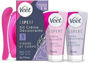 Veet - Face and Body Bleaching Cream - 2 Bottles of 75 ml
