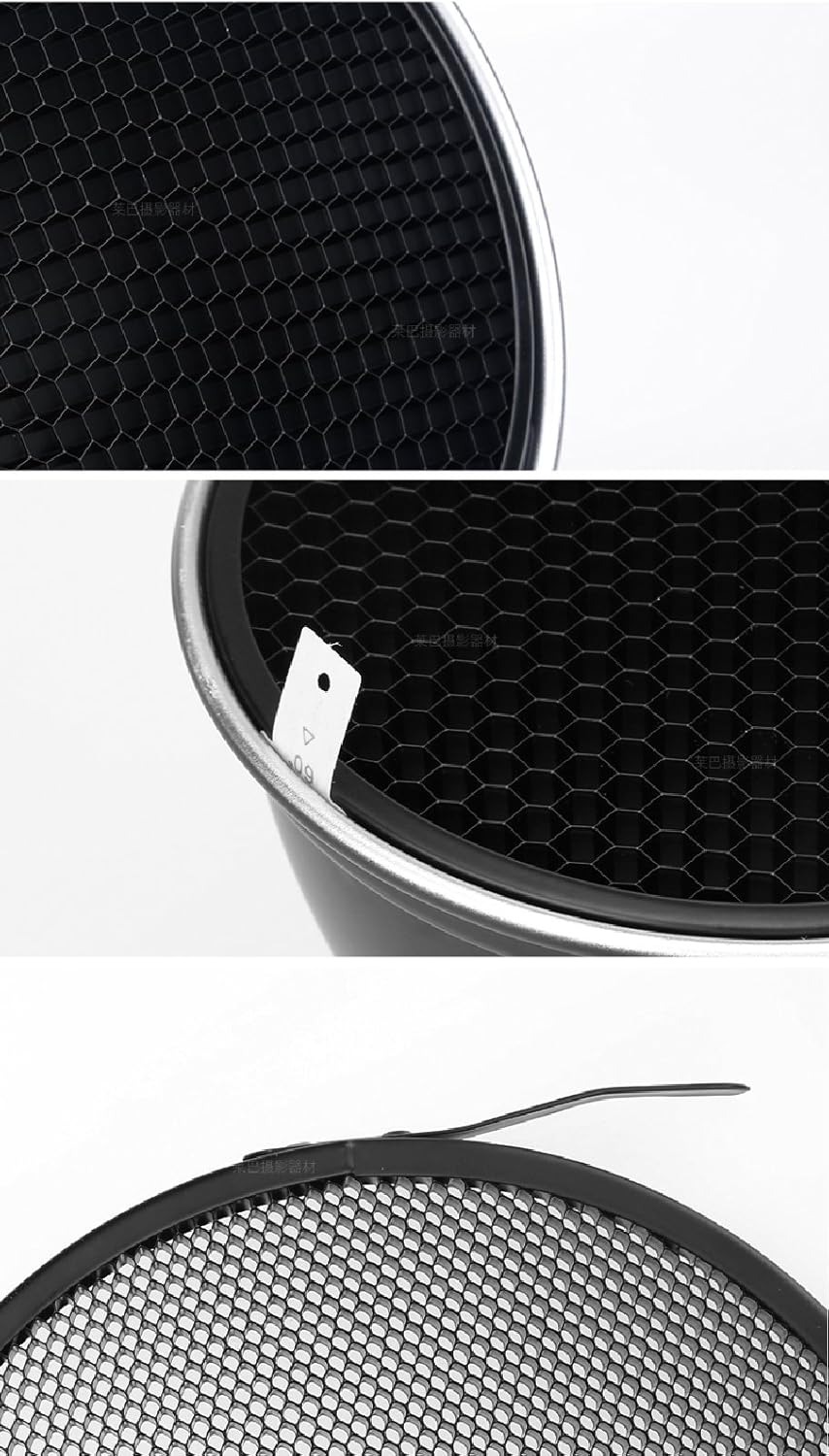 Godox Standard Reflector 7"/ 18cm Diffuser with 20/40/60 Degree Honeycomb Grid for Bowens Mount Studio Light Strobe Flash