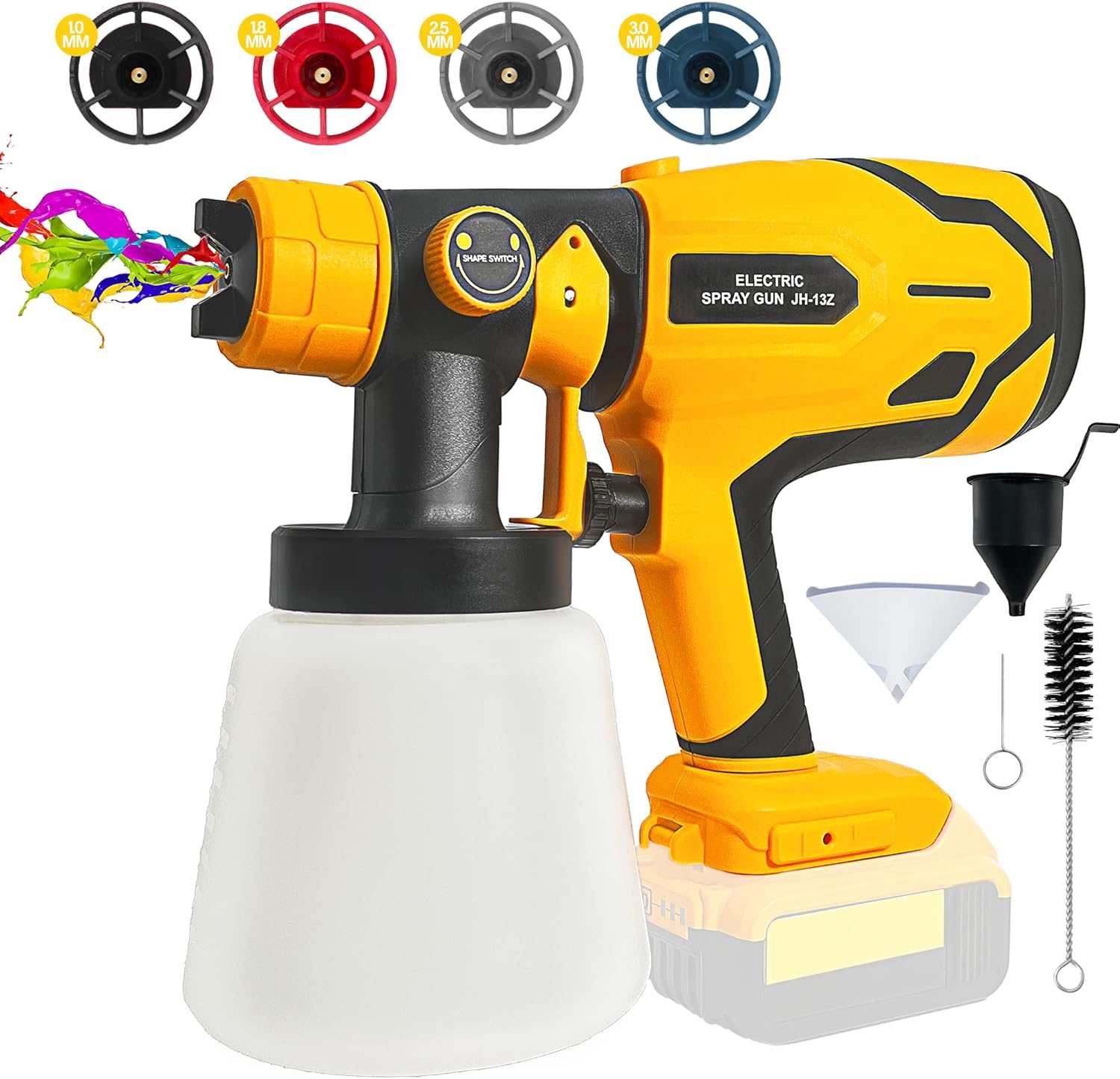 Paint Sprayer for Dewalt 20V MAX Battery,HVLP Spray Paint Gun with Motor and Copper Nozzle,600W Cordless Paint Sprayer for Home Interior and Exterior, House Painting(Tool Only)