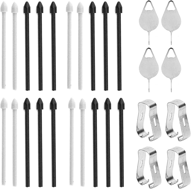 ASHATA 4 Set Replacement Stylus Pen Nibs for Samsung, Touch s Pens Tips Replacement Writing Pen Nibs Parts for Samsung Note 10/Note 10 Plus/Tab S6/T860/T865, etc (black)