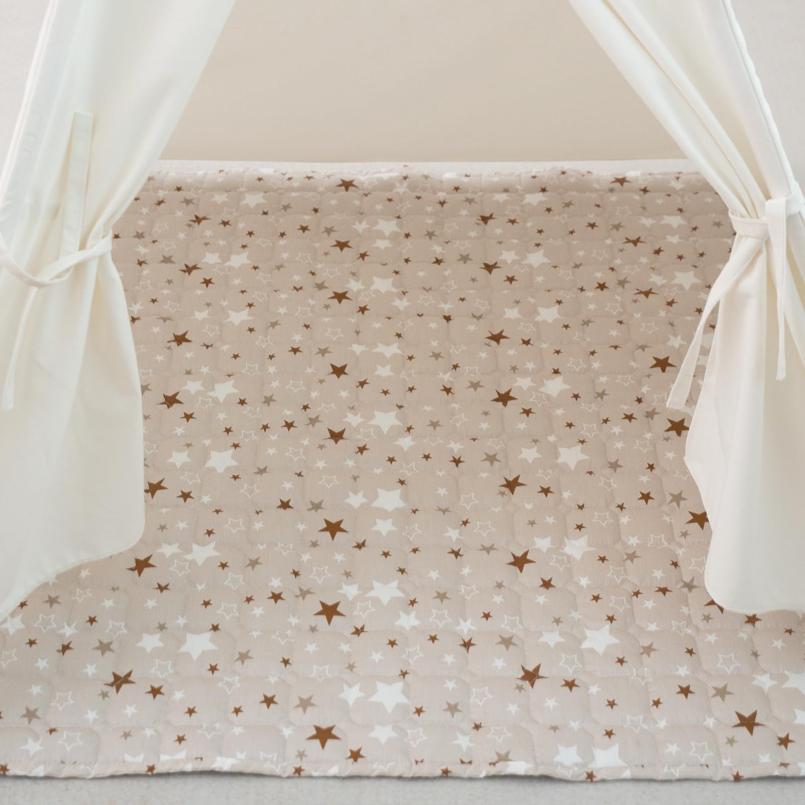 Kids Play Tent Padded Mat, Anti-Slip Baby Activity Mat, Square (Gary-Star, 47.3" X 47.3")