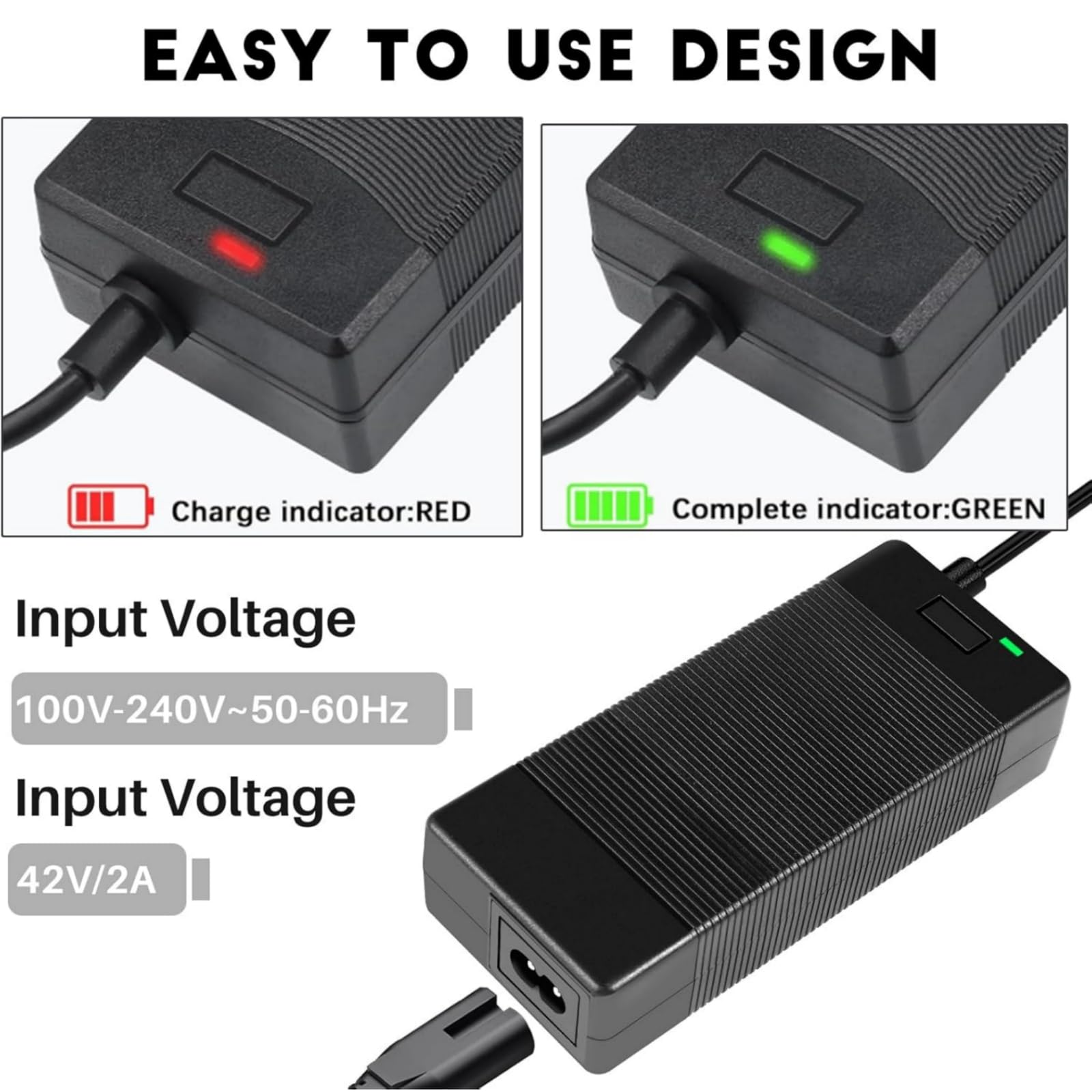 Amazon.com: HERISKEER 42V 2A Charger for Phantomgogo A9 A8 (Not