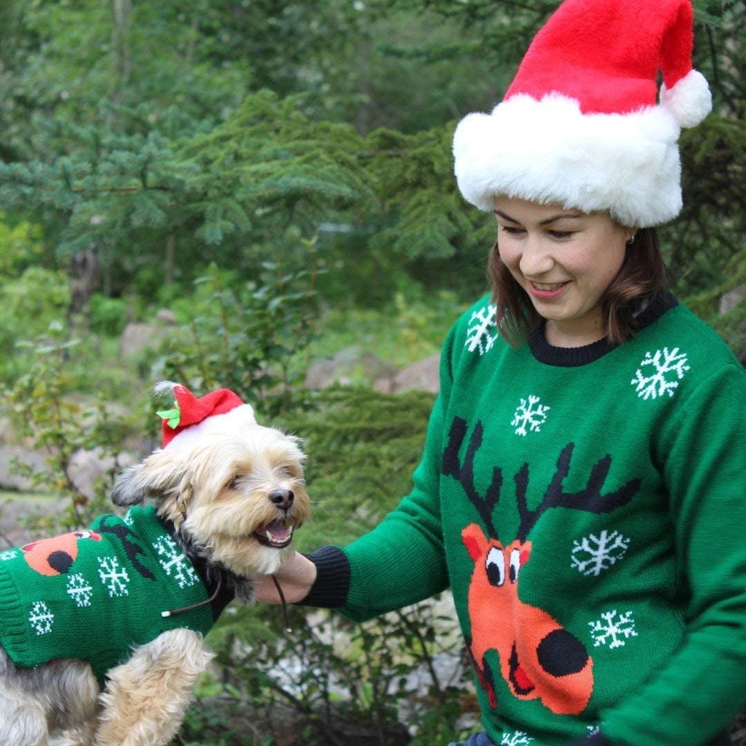 Matching Pet & Owner Sweaters - 100% Acrylic Pet Parent Dog Ugly Christmas Sweater - Rad Reindeer, Human Unisex XL (Fits Like Women's XL/Men's M) - Add Dog Sweaters to Cart Separately