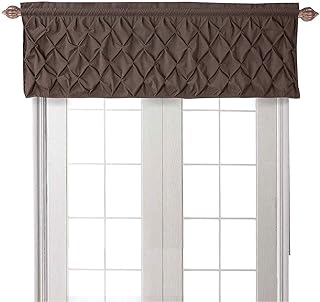 VCNY Home - Valance, Window Treatment with Rod Pocket, Modern Home Decor (Carmen Chocolate, 60" x 20")