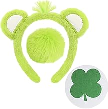 iZoeL Carnaval Oso Disfraces Niños Damas Oso Orejas Diadema Cola Pegatina Carnaval Traje Accessorie Oso Tocado Disfraces Halloween Trajes Tema Fiesta