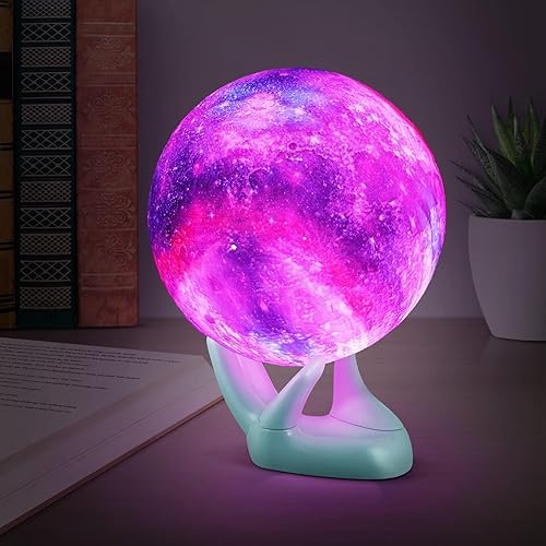 Miniatura 1 de 16TUYOUTU 16 Colors Moon LampLava LampMoon Night Lights for KidsGalaxy Lamp3D Moon Lights for BedroomBedroom Gift for Kids Boys Girls Birthday