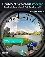 BOTSLAB 5MP Vezeték Nélküli Videó Kaputelefon, 360° Panoráma Nézet, AI/Radar/PIR Érzékelés, Akkumulátoros, Kétirányú Hang, Havi Díj Nélkül 3
