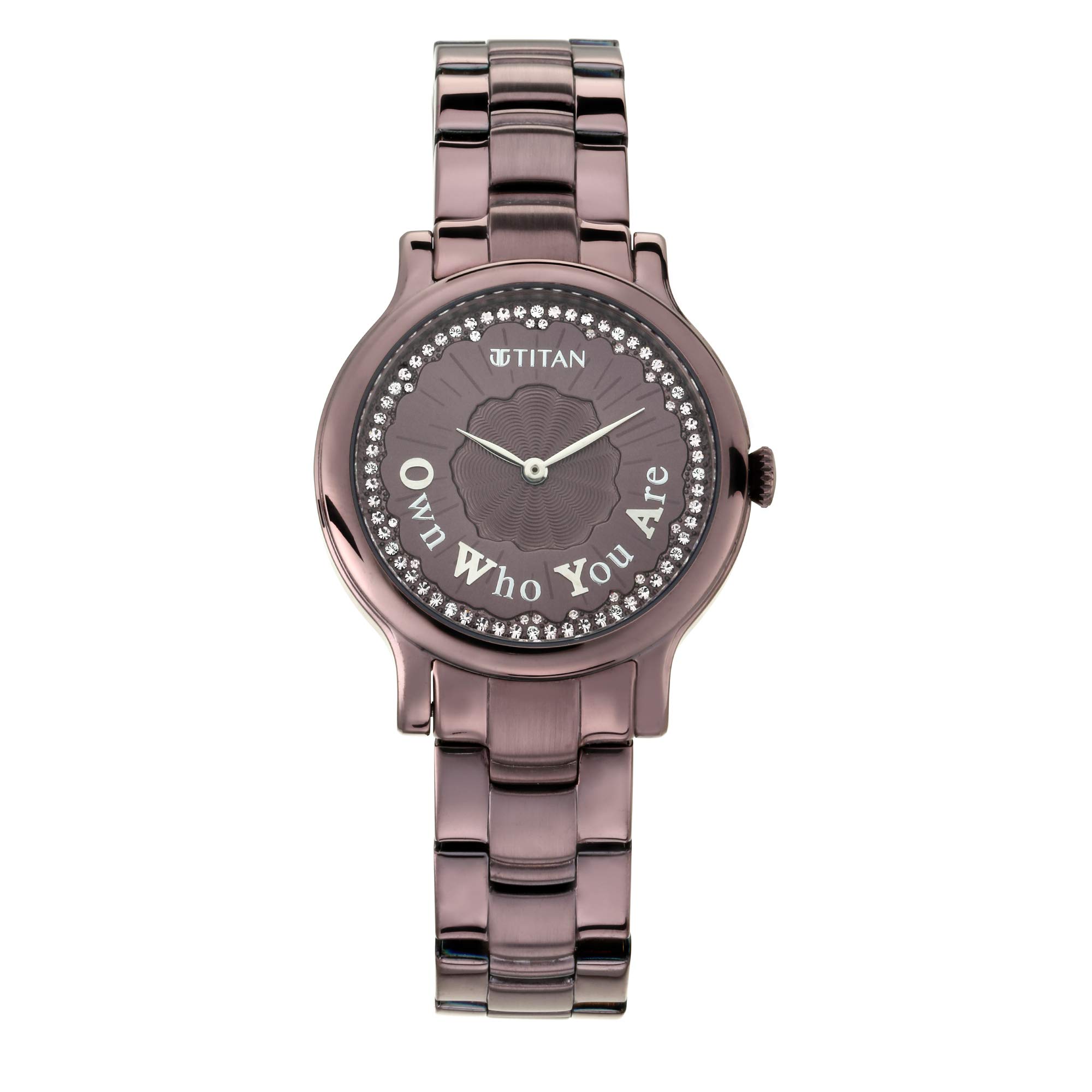 TitanPurple Self Expression Analog Dial Women's Watch-NM95108QM01 / NL95108QM01, Purple, Free Size, Chain