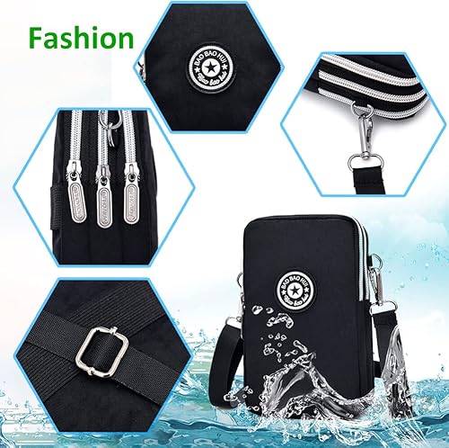 Miniatura 4 de Pequeñas bolsas cruzadas para mujer, bolsa universal para teléfono celular, bolsillos ligeros, mini bolso de hombro