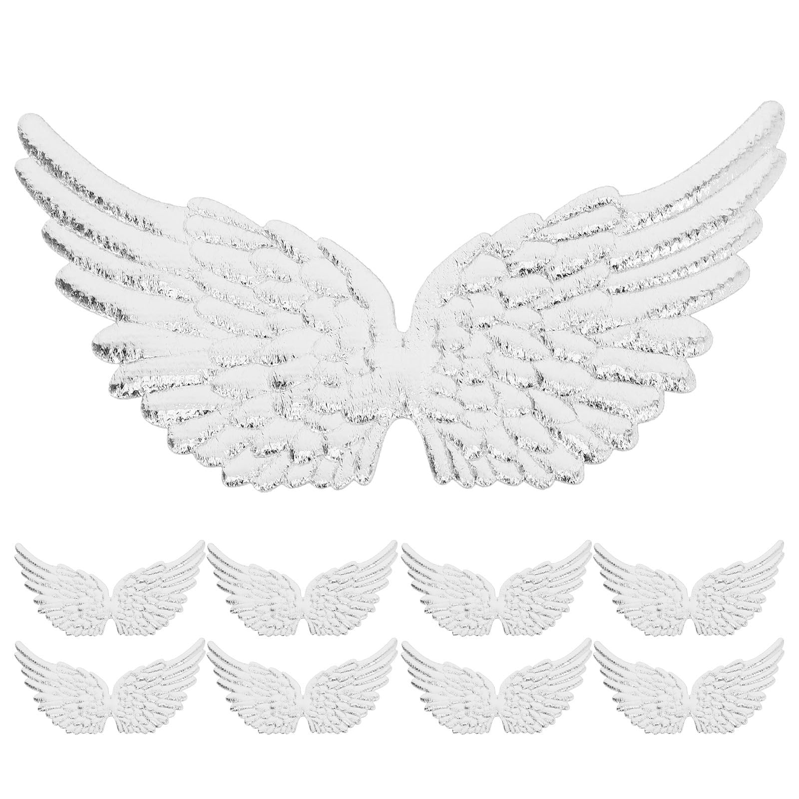SHINEOFI Mini Angel Wings Decoration 12Pcs DIY Craft Accessories for Clothing Backpack and Holiday Party Decor Creative Wing Applique for and Xmas