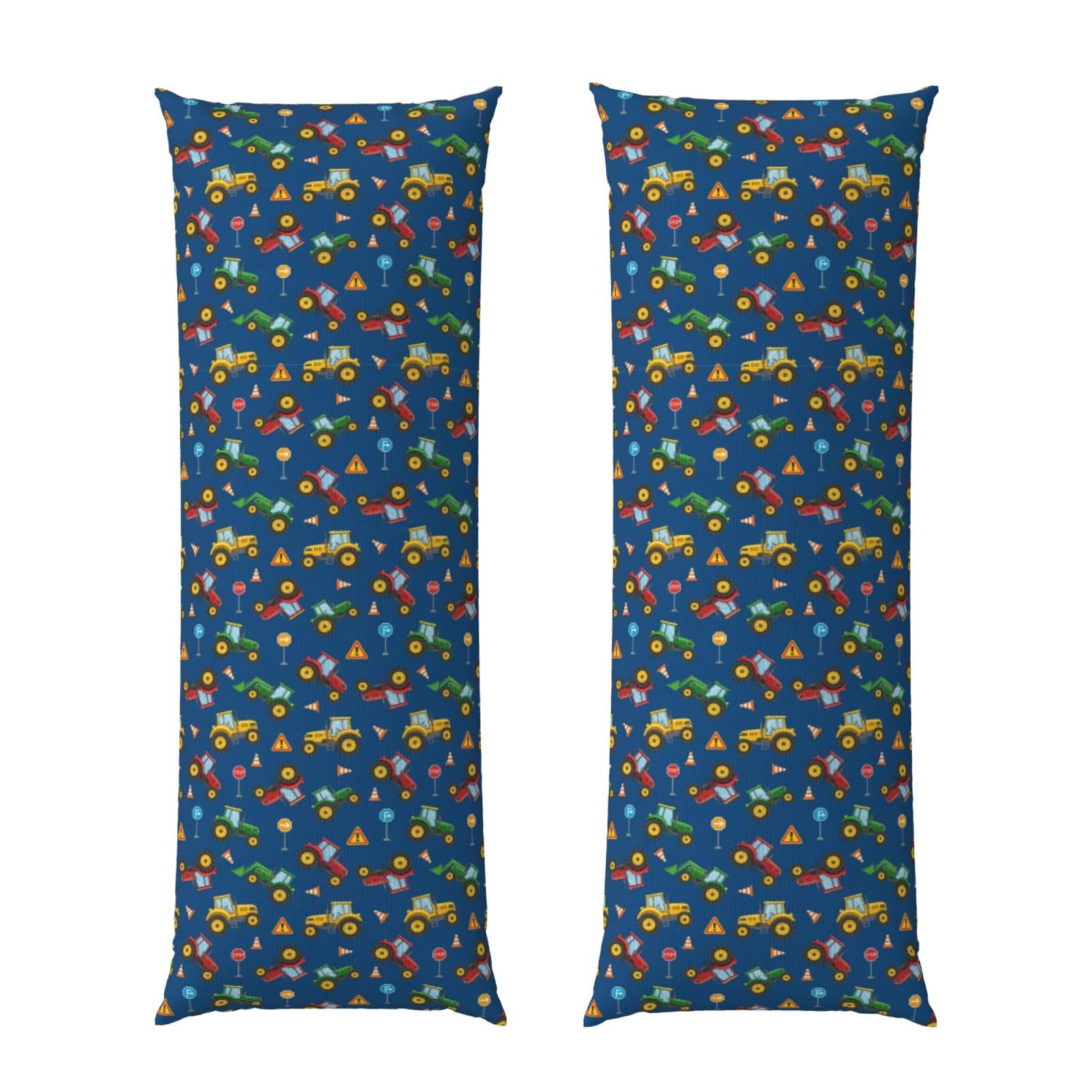 Body Pillow Cover 20x60 Farm Tractors, Premium Velvet Long Pillowcase with Hidden Zipper, Breathableffy Rectangular Case for Bedroom Home