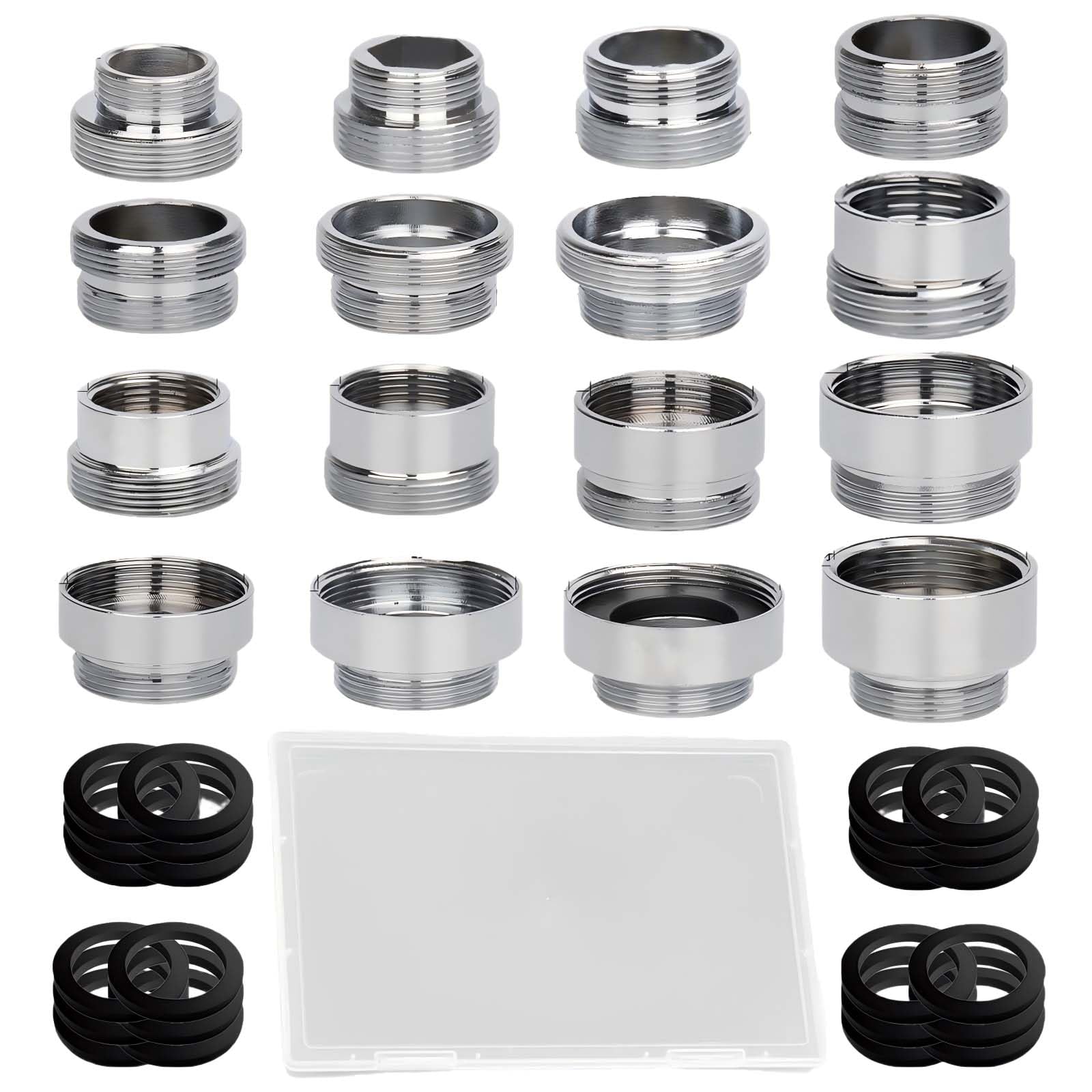 Photo 1 of 16 PCS Faucet Adapter, FRIVASTIC Sink Adapter for Faucet, Kitchen Sink Aerator Male to Female Water Hose, Attachment for Aerator, to Water Filter, Standard Hose Via Diverter
