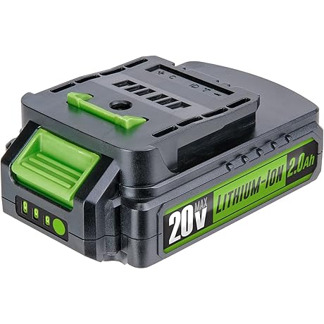 Earthwise GLAB2020B 20V Max 2.0Ah Lithium-Ion Battery