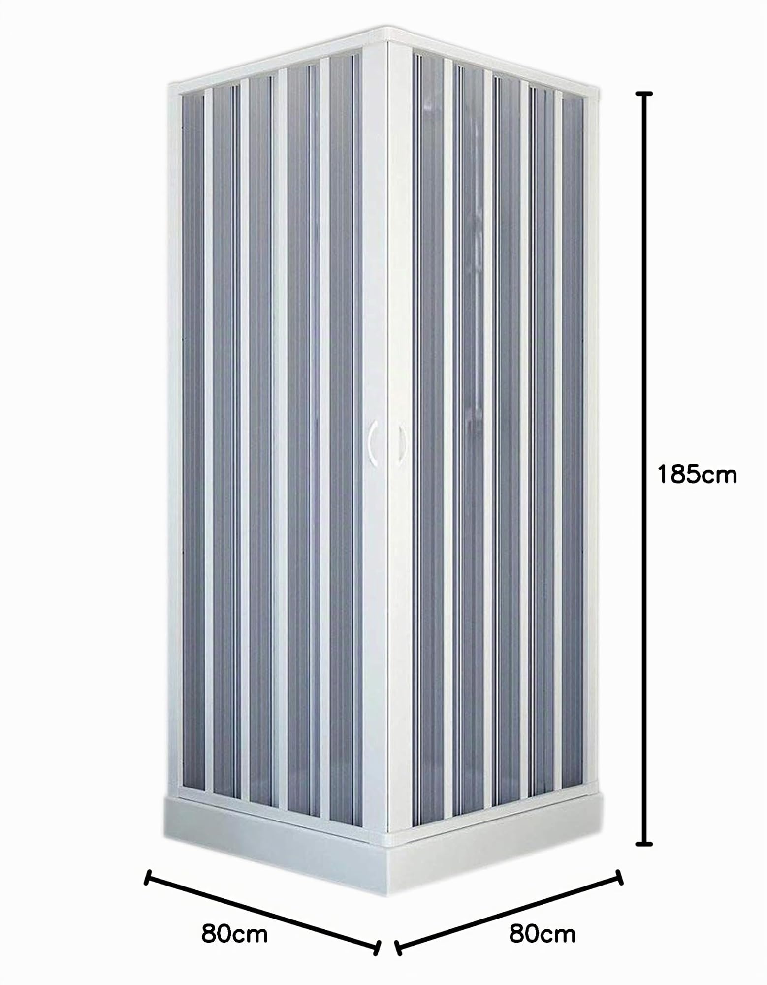 Forte BK100001 Box Doccia, Bianco, 80 x 80 x 185 h riducibile