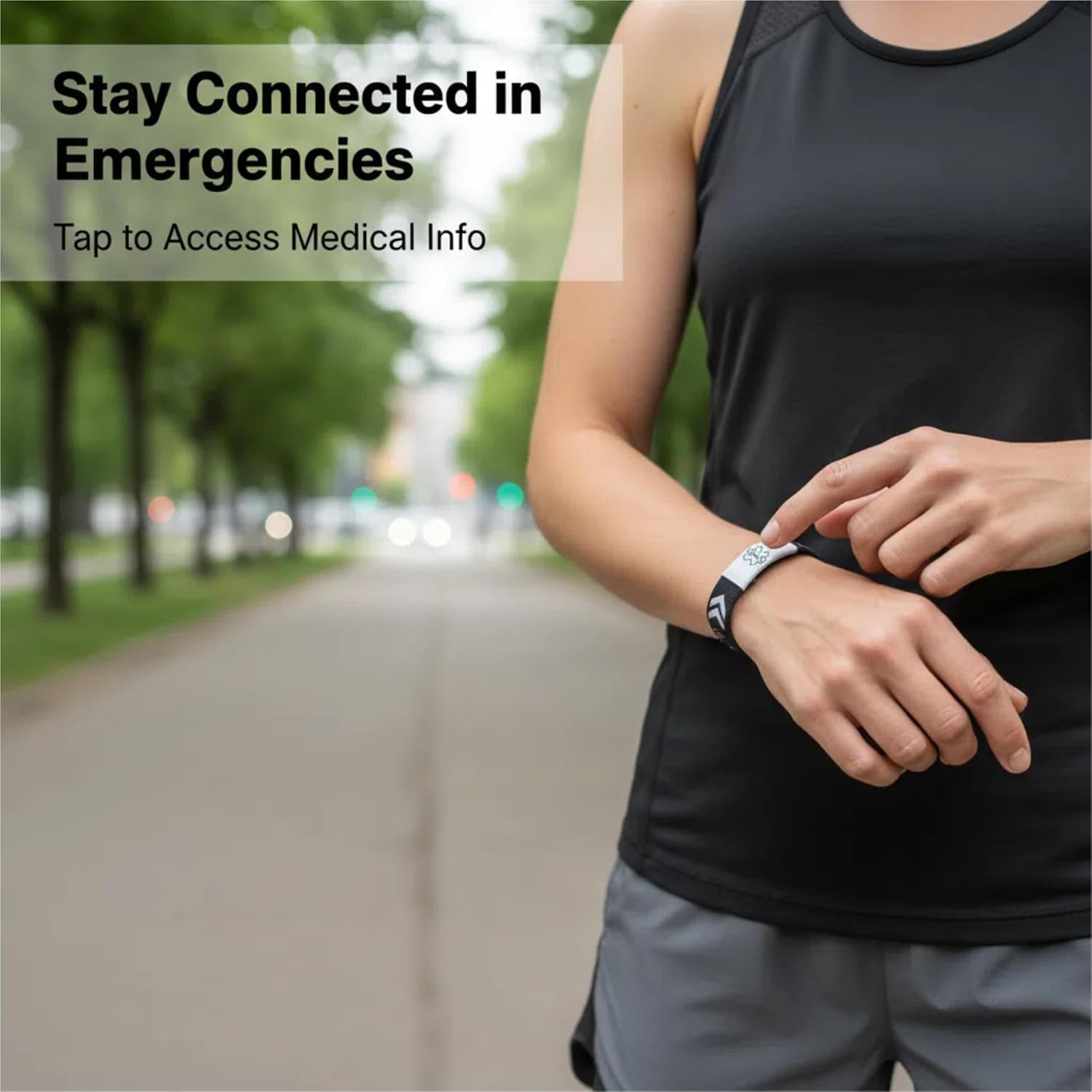 NFC Medical Bracelet for Men & Women, Custom Med Alert Wristband for Emergency Contacts & Health Info, Personalized Medical Alert ID Protection Bracelet for Kids & Teens
