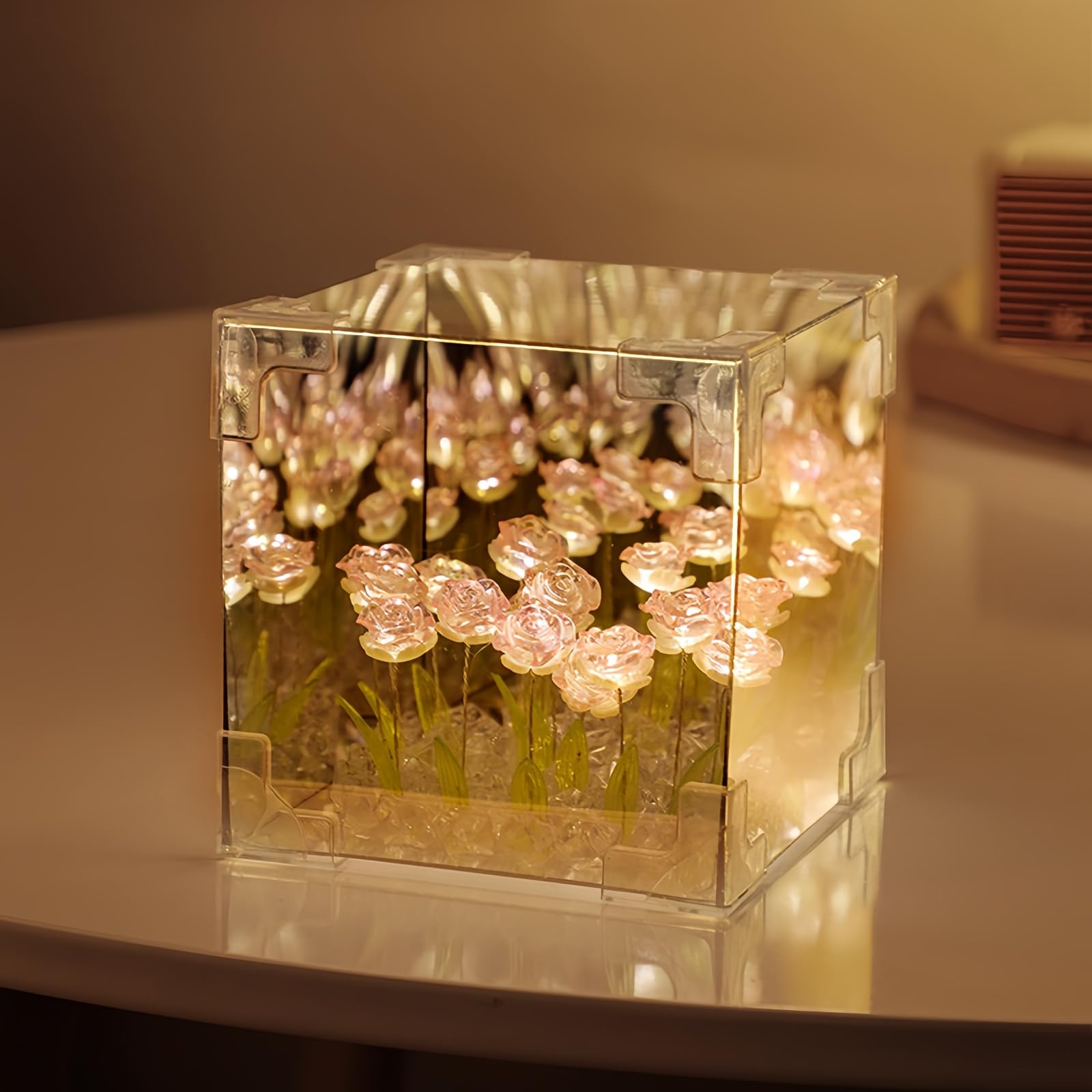 AWSOLAR Eternal Rose Flower Lamp, Night Light Lamp Gifts for Women Mom Wife Girl Grandma on Christmas Anniversary Valentines