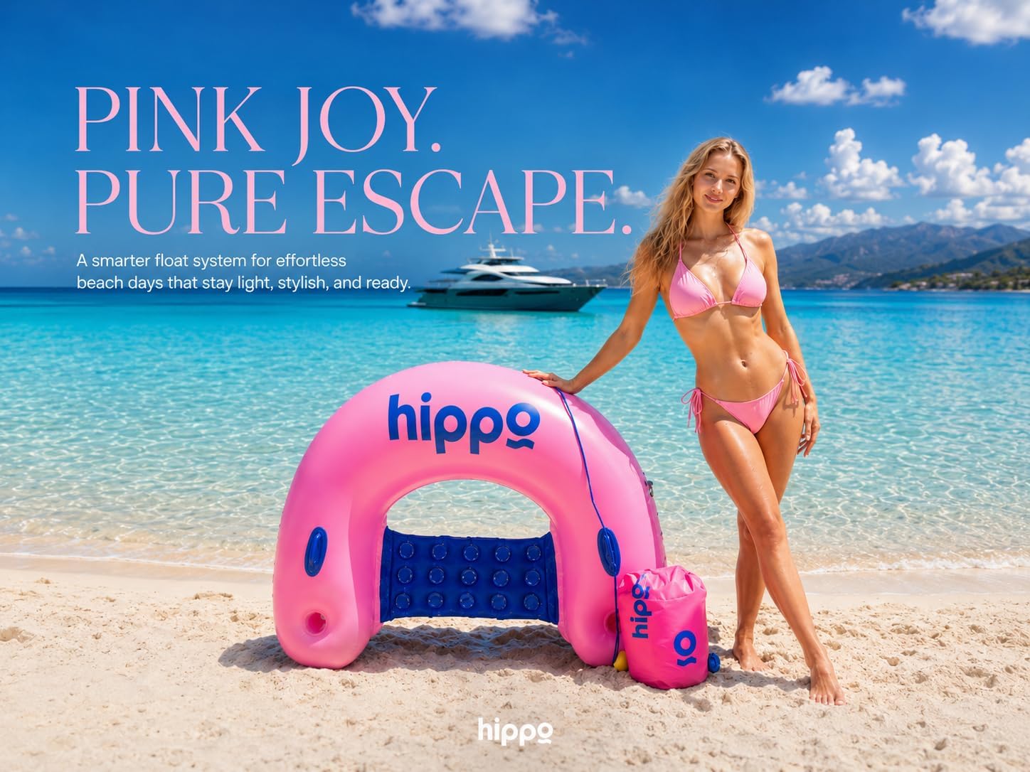 HippoFloat Stay Put Water Floats | CHILL, Fun, Joy & Vibe Collection
