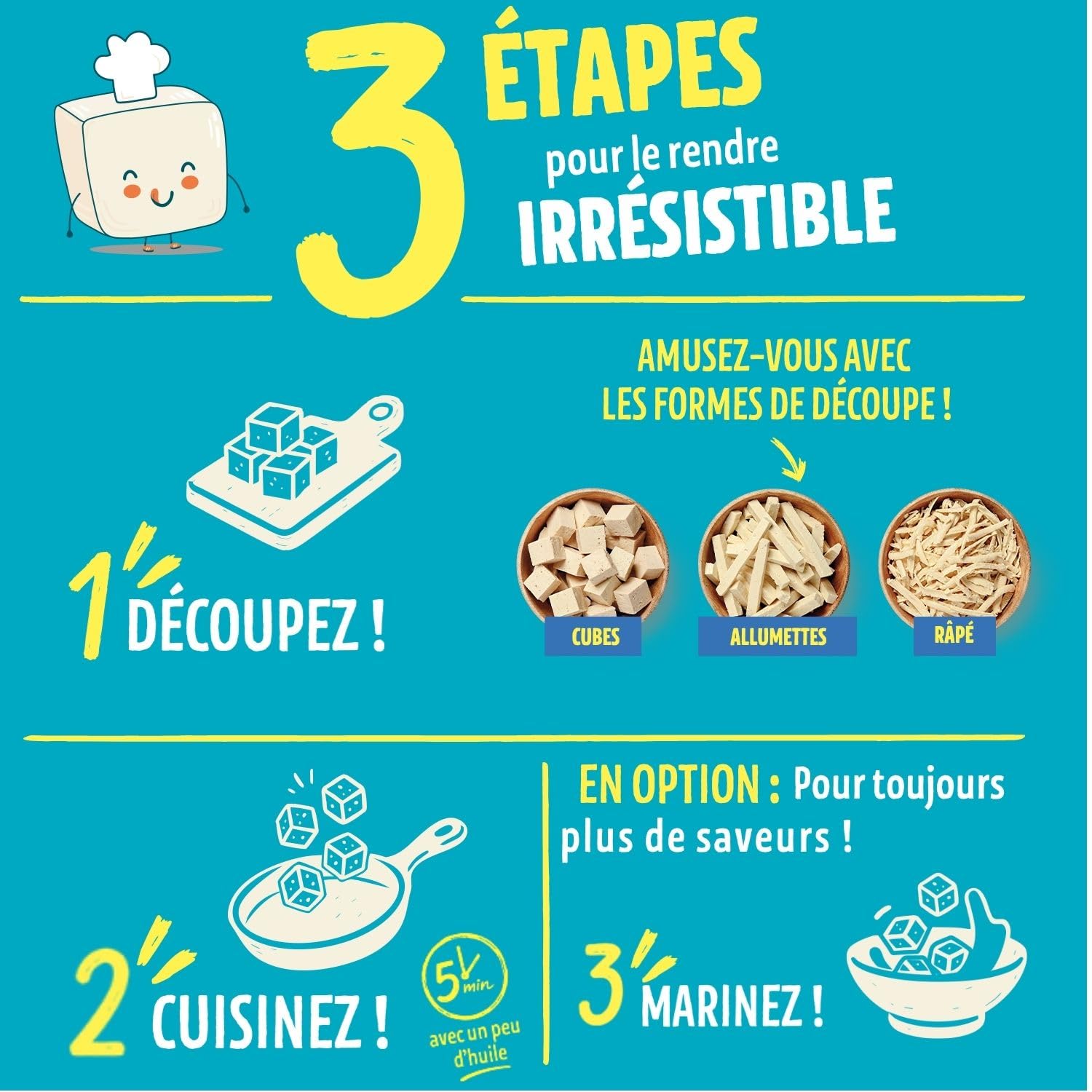 CÉRÉAL BIO – Tofu Fumé Bio – Riche en Protéines – Fabriqué en France – Alternative Végétale – Nutri-Score A – 200 g