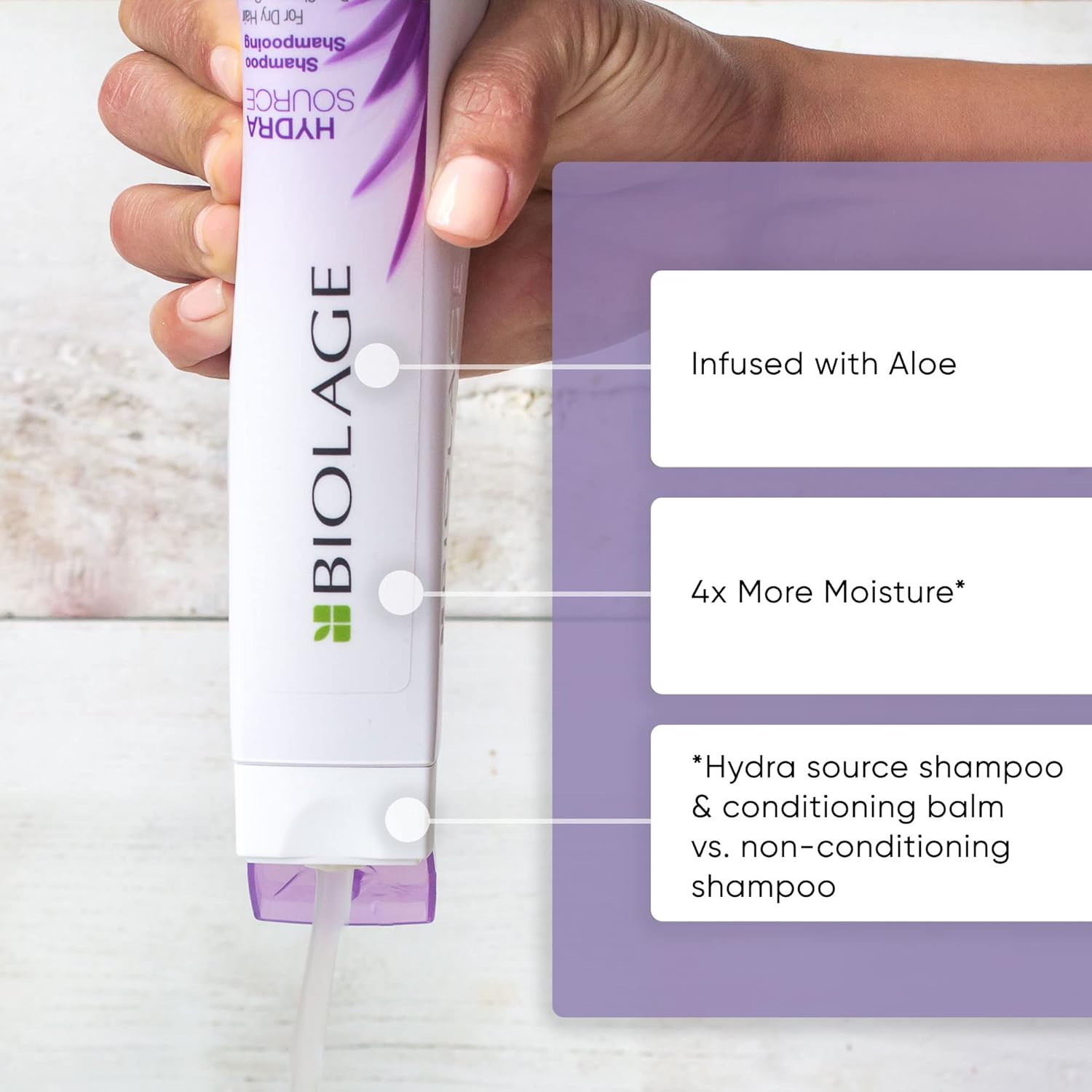 BIOLAGE Hydra Source Shampoo | Hydrates & Moisturizes Hair | For Dry Hair | Paraben & Silicone-Free | Vegan​ | 33.8 Fl. Oz. : MATRIX: Everything Else
