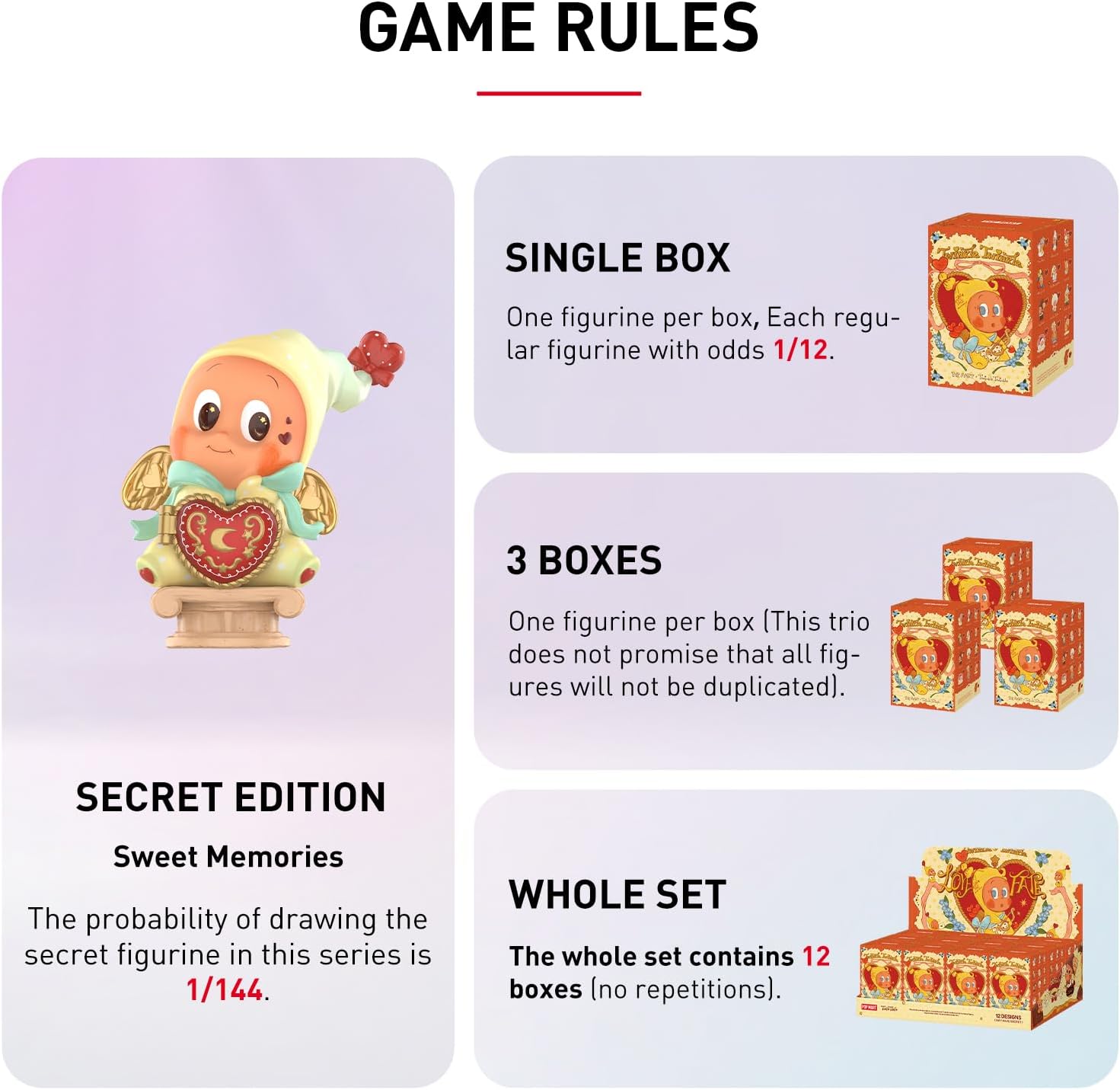 POP MART Twinkle Twinkle Crush On You Series Blind Box Figures, Collectible Toys Home Decorations, Holiday Birthday Gifts for Girls and Boys, Single Box